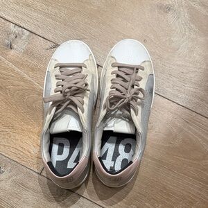 P448 Women's Sneakers in White, Beige, Taupe and Blush